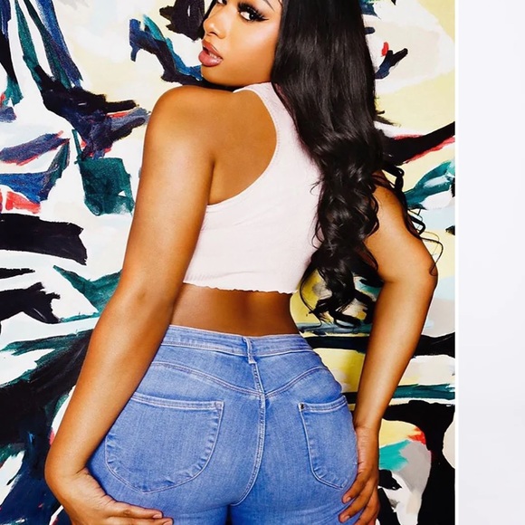 Fashion Nova Flex Game Strong Low Rise Skinny Jeans- Light Blue Wash - Size 9 - Picture 1 of 8